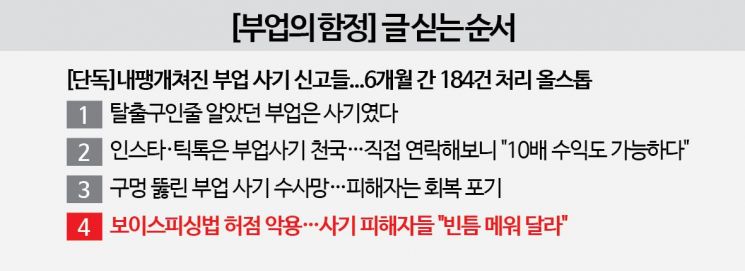 반복되는 보이스피싱법 허점 악용…사기 피해자들 "빈틈 메워 달라"[부업의 함정]④