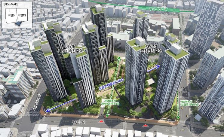 자양5구역 조감도. 광진구 제공.