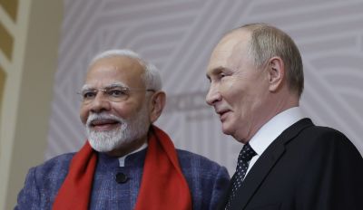 블라디미르 푸틴 러시아 대통령과 나렌드라 모디 인도 총리. EPA연합뉴스 제공