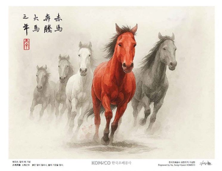 Korea Minting and Security Printing Corporation Releases "Year of the Horse" Currency Intaglio Print