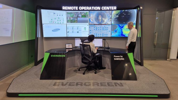Samsung Heavy Industries Opens 'Remote Operation Center' at Evergreen Headquarters in Taiwan... Accelerates Autonomous Navigation