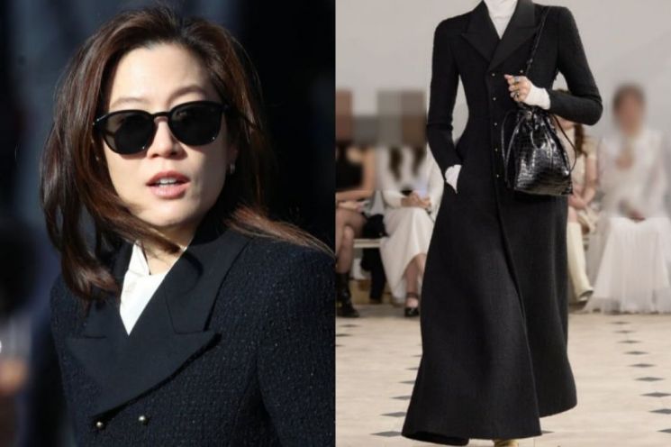 임세령 대상그룹 부회장이 해군 장교 임관식에 참석할 당시 착용한 셀린느의 '마이클 라이더(Michael Rider)' 코트. 연합뉴스·셀린느