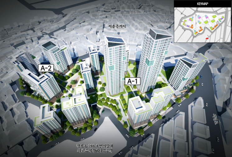 성북구 정릉동 226-1번지 일대 모아타운 조감도. 서울시