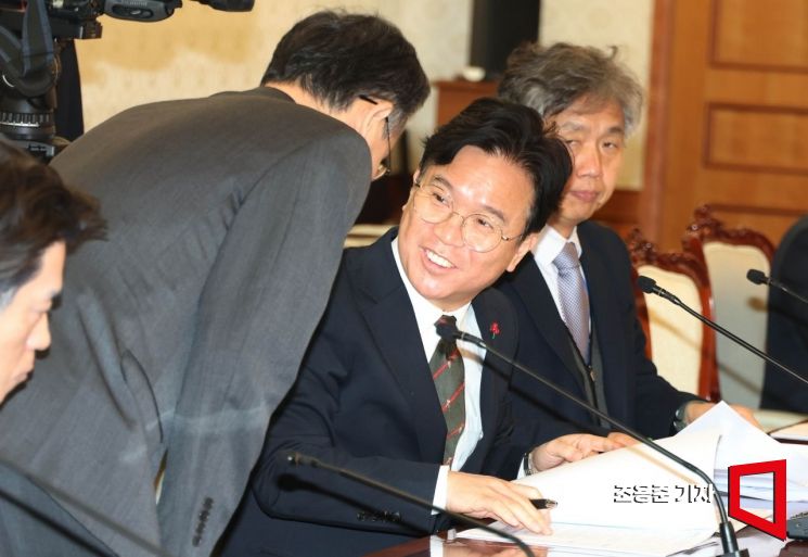 [포토] 노동안전 점검회의 참석한 김영훈 장관