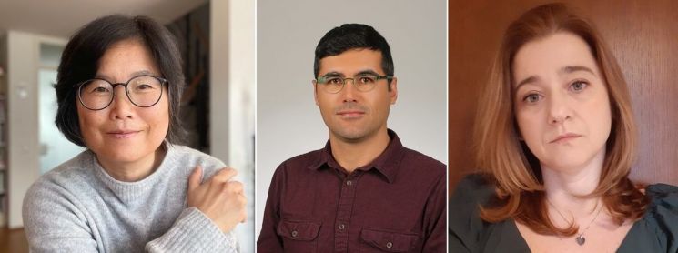 2025 한국문학번역상 번역대상 수상자, 왼쪽부터 이기향(독일어), 타이푼 카르타브(튀르키예어), 나이바르-밀러 유스트나 아가타(폴란드어) 번역가. 한국문학번역원 제공