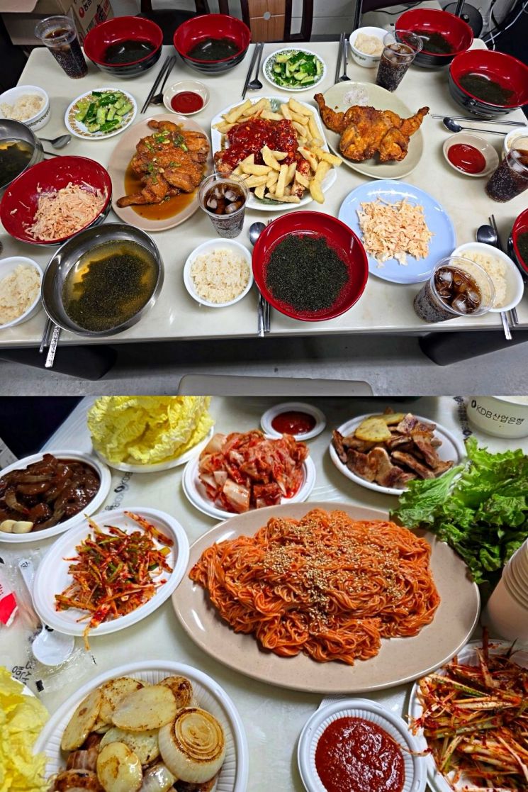 "직장인 3000원 점심 시리즈"를 올리고 있는 A씨가 직접 장보고 요리해 만든 식단들. 보배드림