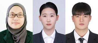 왼쪽부터 소피아 하사나자리, 권유진, 이재용. 국립부경대 제공