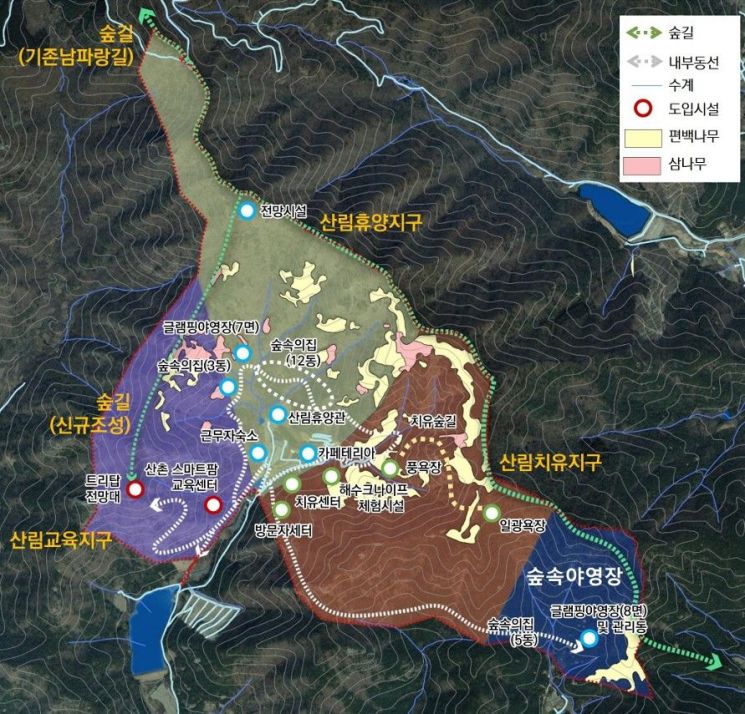 국립 다도해 산림치유원 위치. 고흥군 제공