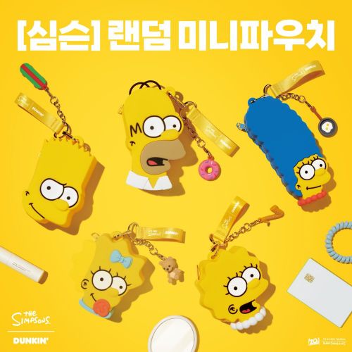 심슨 미니파우치 5종. SPC 던킨