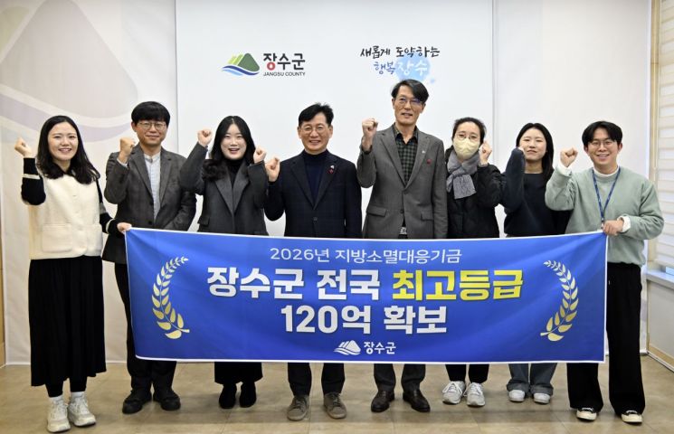 전북 장수군이 행정안전부가 실시한 '2026년 지방소멸대응기금사업 투자계획 최종 평가'에서 전국 최고 등급을 받았다. 장수군 제공
