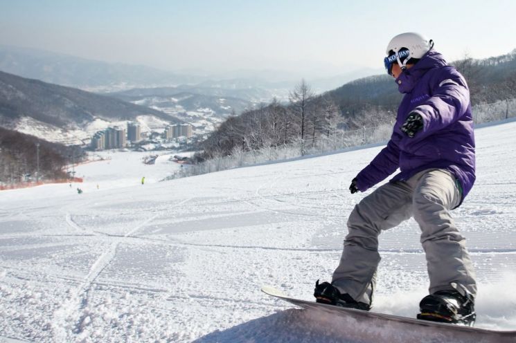 곤지암리조트 스키장 보더 사진. 곤지암리즈트 스키장 제공.