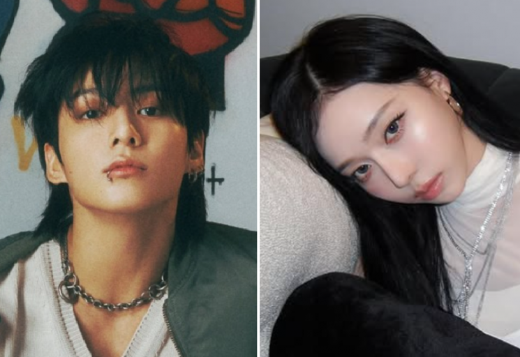 그룹 방탄소년단(BTS) 정국(왼쪽)과 그룹 에스파의 윈터(24). 빅히트뮤직, 에스파 공식 인스타그램