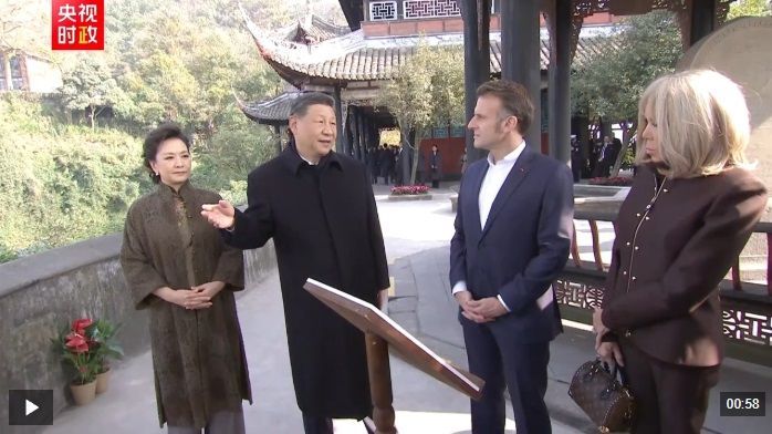 "중·불 수교는 두 문명이 손잡은 사건"…시진핑, 마크롱과 '우정·협력' 확인