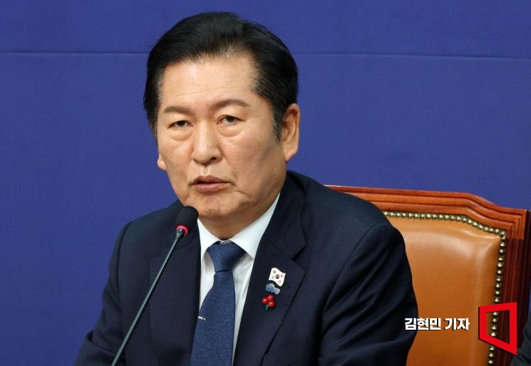 정청래 더불어민주당 대표가 8일 국회에서 열린 최고위원회의에서 발언하고 있다. 2025.12.8 김현민 기자