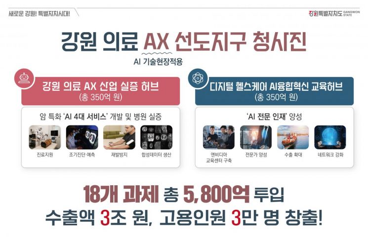 강원 의료 AX 선도지구 청사진. 강원도 제공