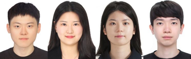 '네 번째 레슨(4thLesson)' 팀. (왼쪽부터) GIST 석사과정 김경보·권은주·김유진·박상연 학생.