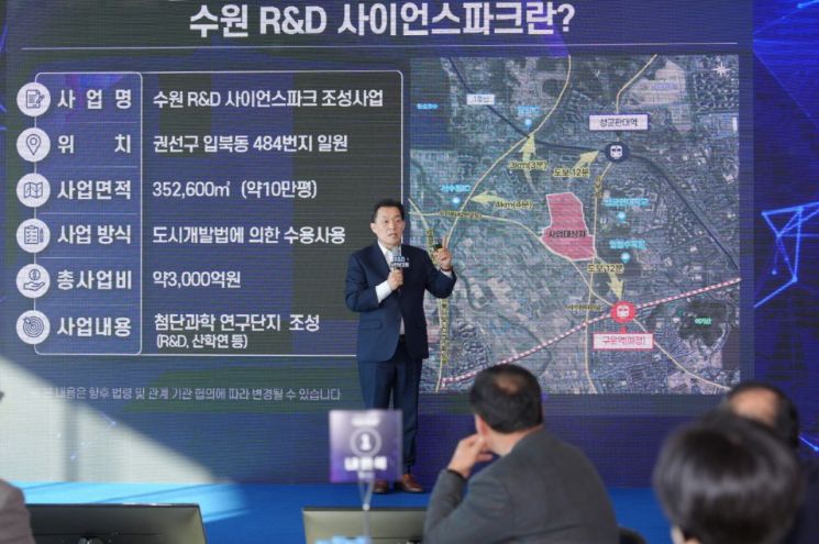수원 R&D파크 사이언스, 내년 1월 도시개발구역 지정된다