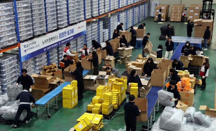 희망브리지-JB우리캐피탈, 취약계층 방한키트 500세트 제작·지원