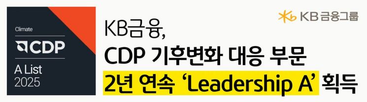 KB금융, 기후변화 대응 평가서 2년 연속 최상위 등급