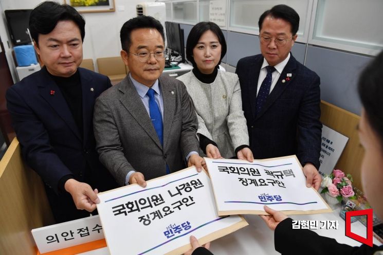 [포토] 민주당, 나경원·곽규택 징계 요구안 제출
