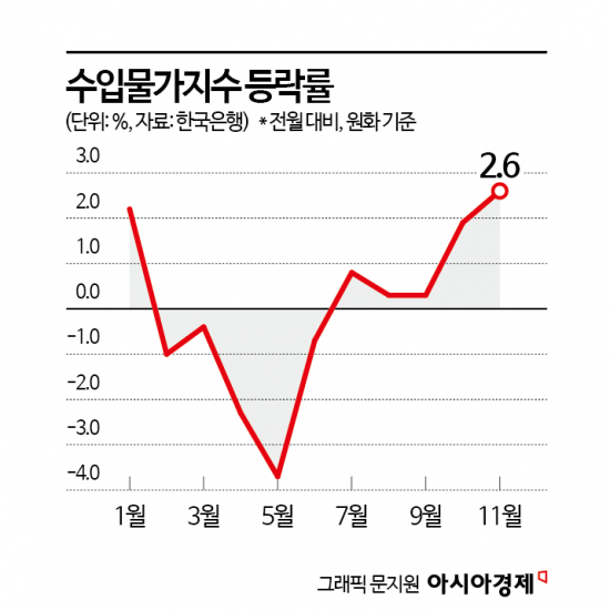 수입물가 상승률, 1년7개월來 최고치…고환율 영향