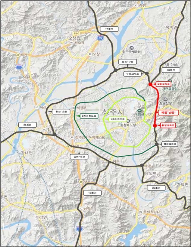 대전국토청, 청주 3순환로 '국동교차로' 16일 오후 4시 개통