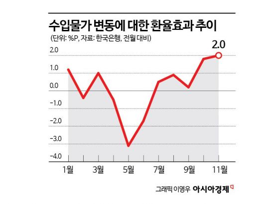 환율이 밀어올린 수입물가, 11월 영향 가장 컸다…국내 물가 영향은