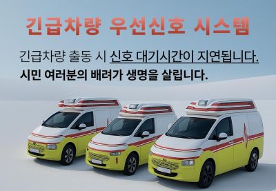 전주시 '긴급차량 우선신호시스템' 확대 운영