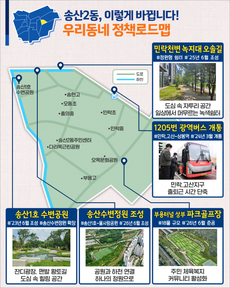 의정부시, 송산2동 교통·녹지 대변화…'친환경 힐링 도시'로 재탄생