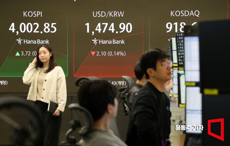 코스피, 상승 출발 후 4000선 회복