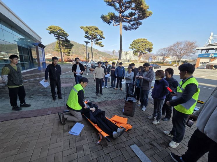 화순군, 체육시설 재난 상황 대비 '숙달 훈련'