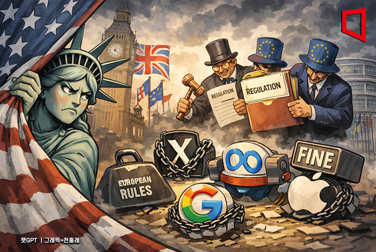 美, 英이어 유럽에도 빅테크 규제에 불만 "상응조치" 보복 경고