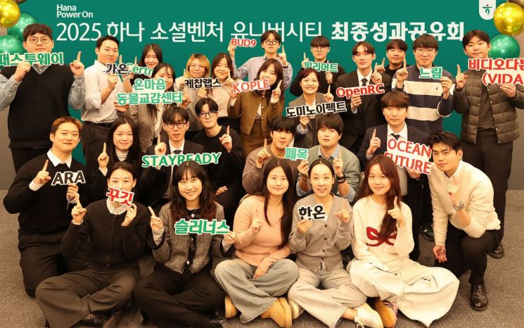 하나금융, '하나 소셜벤처 유니버시티' 성과 공유회 개최…청년 일자리 창출에 앞장