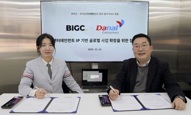 빅크-다날엔터테인먼트 맞손…글로벌 콘텐츠 IP 공동 사업 확대