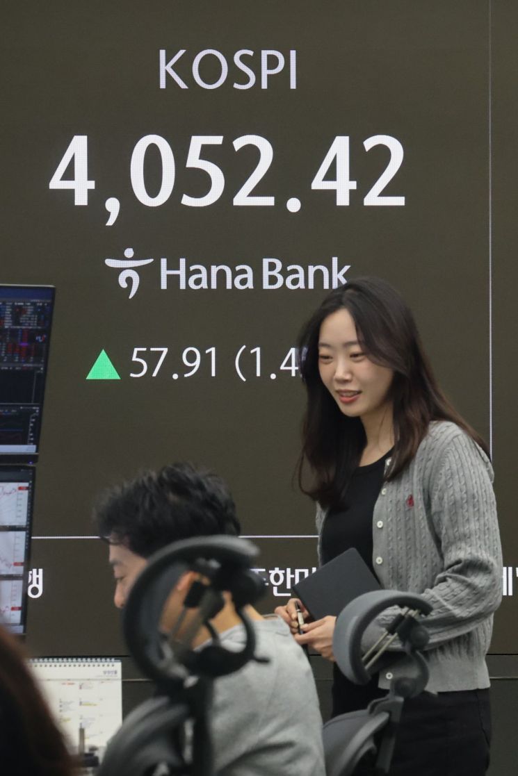 코스피 4000대 회복…1.53% 상승출발