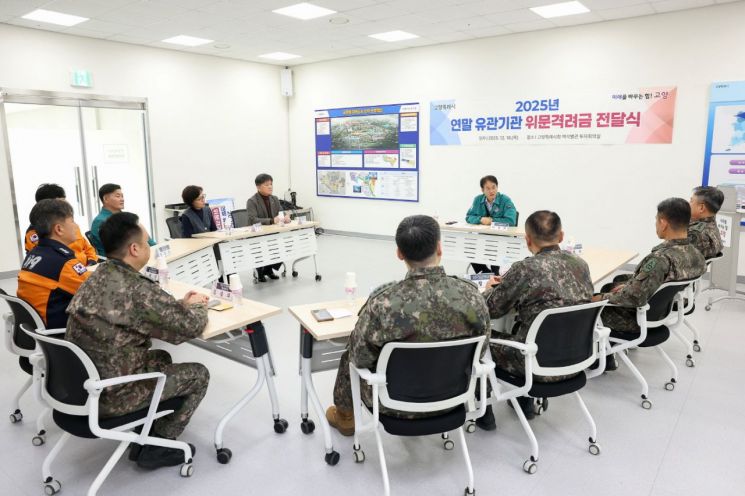 고양시, 연말 맞이 군부대·소방서에 위문격려금 전달