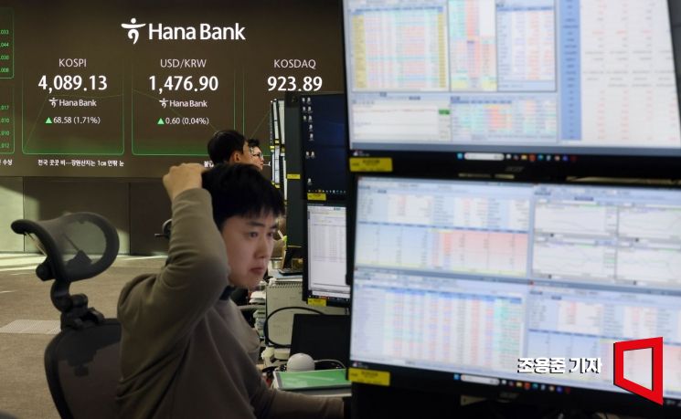 [포토] 코스피 상승 출발, 장중 4100선 회복