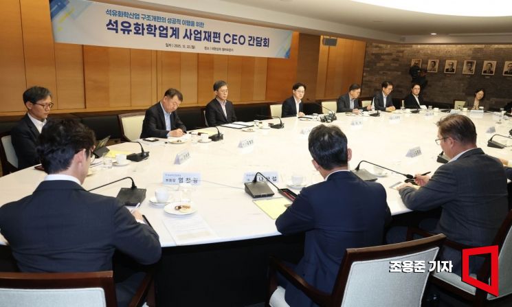 [포토] 김정관 장관, 석유화학업계 사업재편 CEO 간담회