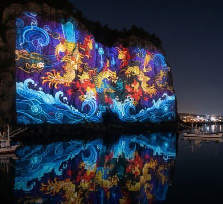 울릉도 도동항, 파사드 운영 ‘빛의 항구’로 변신