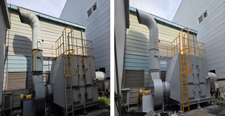 경기도, 노후 대기오염방지시설 7곳 재도색 완료