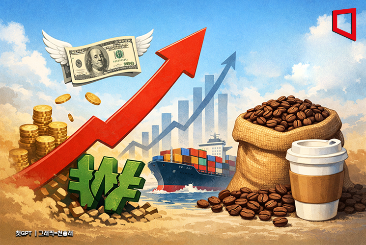 "이제 '출근길', '점심 먹고' 다 끊어야 할 판"…날아오른 환율, 커피 수입 2조원 첫 돌파