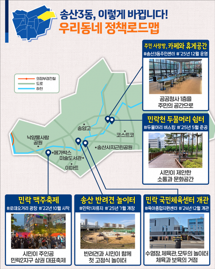 의정부 송산3동, 생태·복지·교통 아우르는 ‘생활밀착형 거점’으로 도약