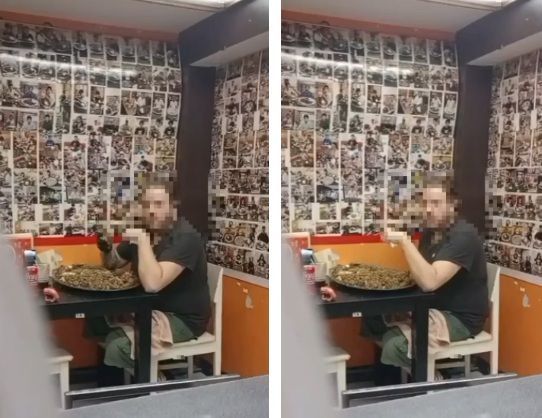 8㎏ 카레 도전 성공한 남성, 주머니에 자꾸 뭘 넣었나 봤더니