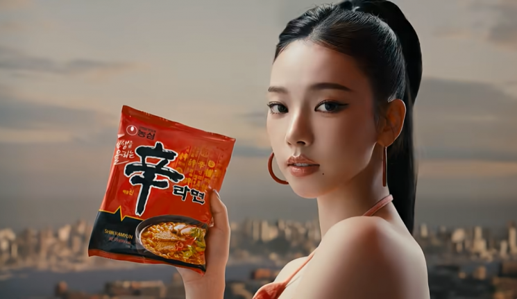 "면치기 안 해요"…'호로록' 한달 만에 1억뷰 찍은 카리나 신라면 광고 