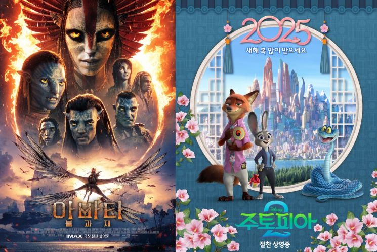 성탄절 137만명 극장으로…'아바타3' 300만 '주토피아2' 700만 돌파