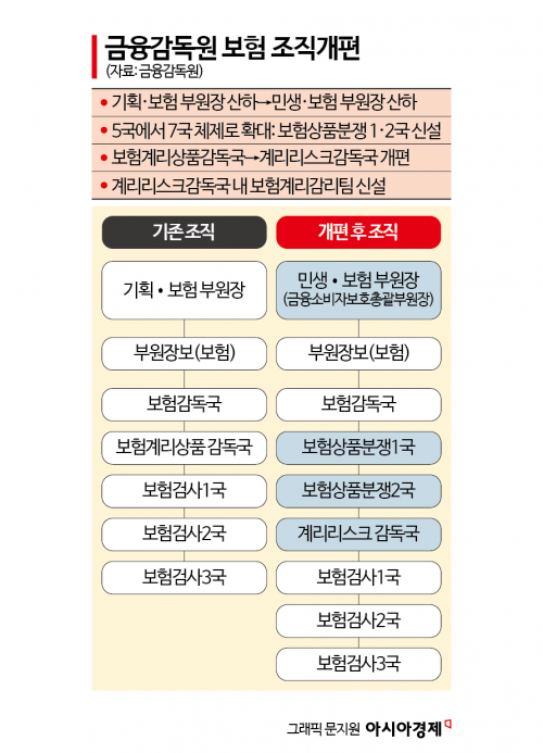 [1㎜금융톡]금감원 조직개편에 보험업계 긴장…실손·회계 감독 강화 신호