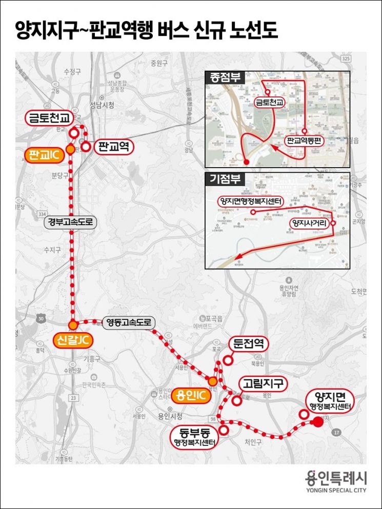 용인 양지~판교역 광역 공공버스 신설…2027년 운행 시작