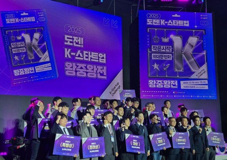 전국 창조경제혁신센터, ‘도전! K-스타트업 2025’ 왕중왕전 6개사 수상