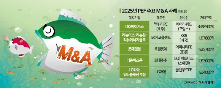 다사다난했던 2025년 PEF 시장…兆단위 빅딜 글로벌PEF 독식
