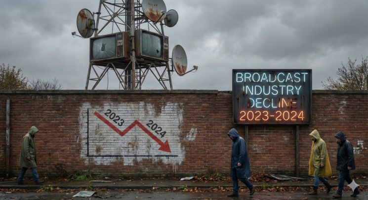 국내 방송산업, 2년 연속 역성장…지상파 광고 매출 10%↓